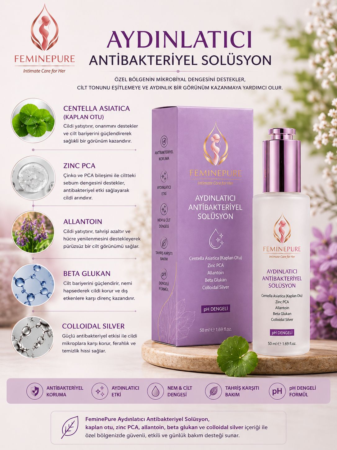 Aydınlatıcı Antibakteriyel Solüsyon